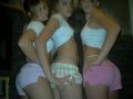 Three Teens showing their Thongs