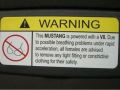 Ford Mustang funny warning label picture