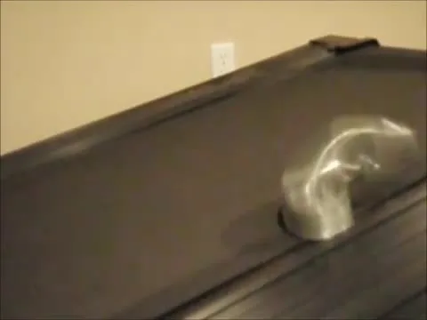 Funny video of a slinky on a treadmill