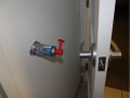 Funny prank air horn behind the door