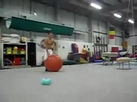 Exercise Ball Back Flip