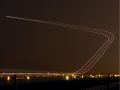 Amazing night picture of Airplane takeoff