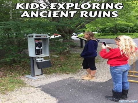 Kids Mistake Pay Phone for Ancient Ruins Artifact