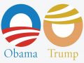 Obama and Trump Logo Comparison