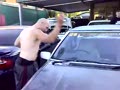 Guy uses head smashing windshield