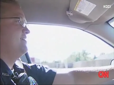 Deer Jumps over Police Car