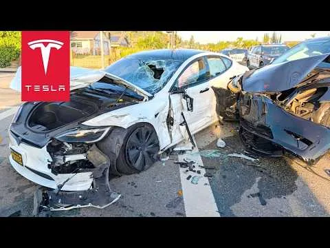 Tesla Crashes Into Another Tesla By Itself Apparently