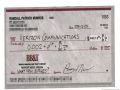 Actual check to Verizon Communications