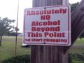 No Alcohol beyond this point funny sign