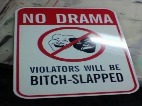 Funny sign violators bitch slapped
