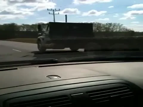 Crazy video of a car impaled on highway