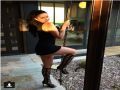 Ariel Winter looking very curvy in her sexy black dress and heels