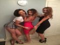 Sexy babes play grab ass with their friends