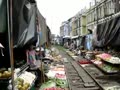 Market Built Around Train Track