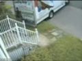 Women Driver Backs UHaul Over Front Steps And Breaks Them