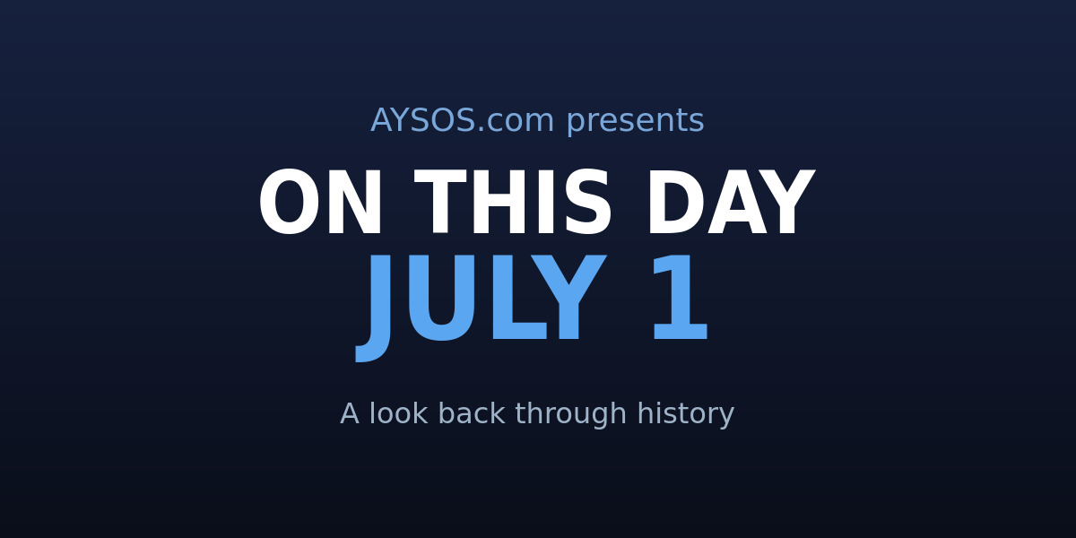 July 1: Walkmans, Republics, and the First Typewriter