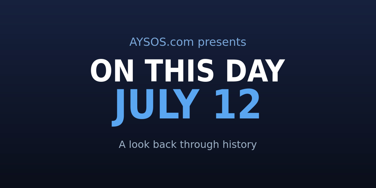 July 12: Disco Explosions, a Wikipedia Hoax, and a Champion
