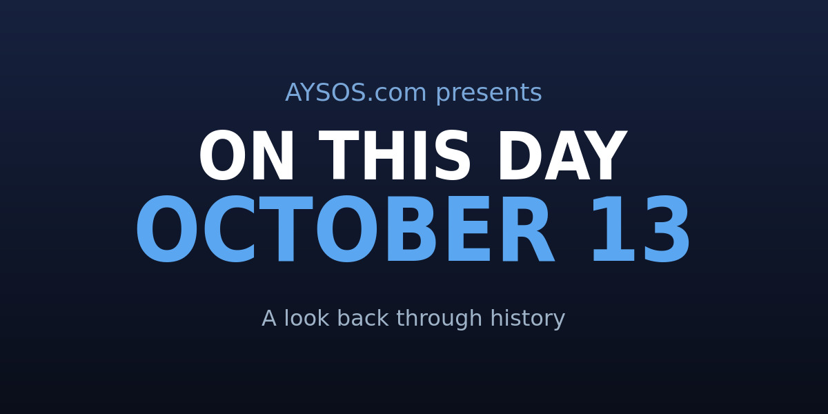 October 13: Royal Weddings, Record Runs & a Galaxy Spotted
