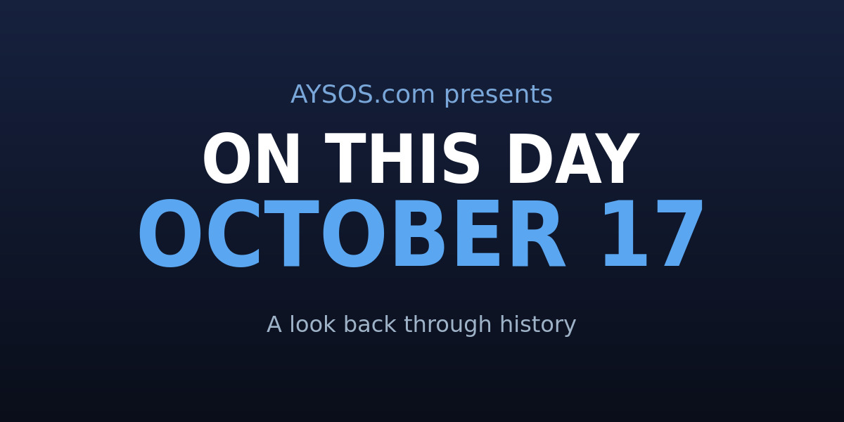 October 17: Beer Floods, Baby Mozart & a Golf Legend