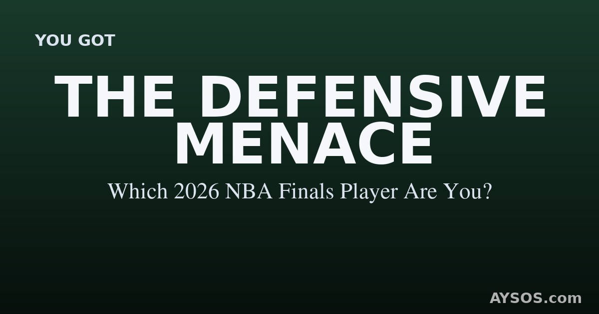 The Defensive Menace — Which 2026 NBA Finals Player Are You?